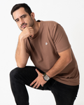 Camiseta Cuello Redondo Café