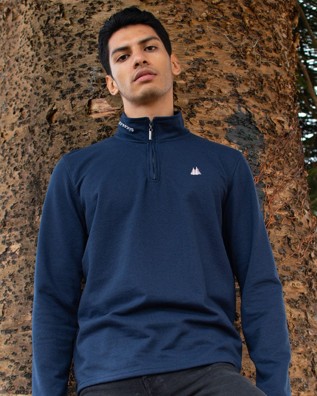 Saco Half Zip Azul Oscuro