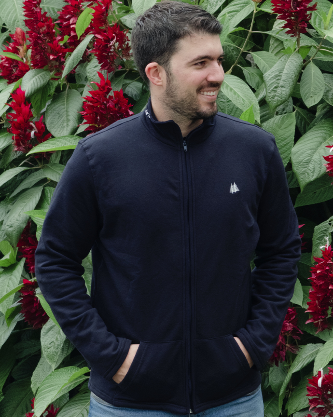 Saco Full Zipper Azul Oscuro