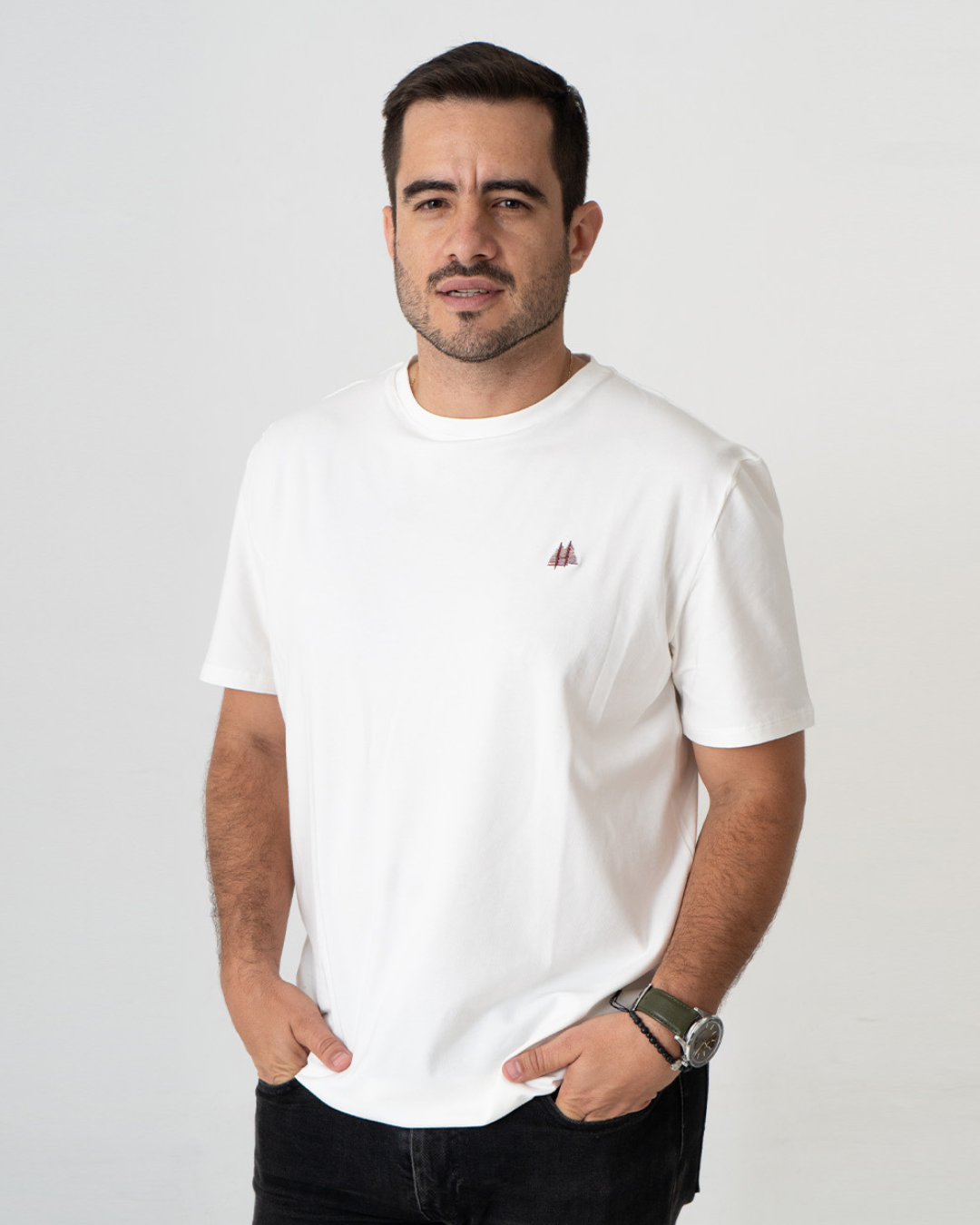 Camiseta Cuello Redondo Blanco