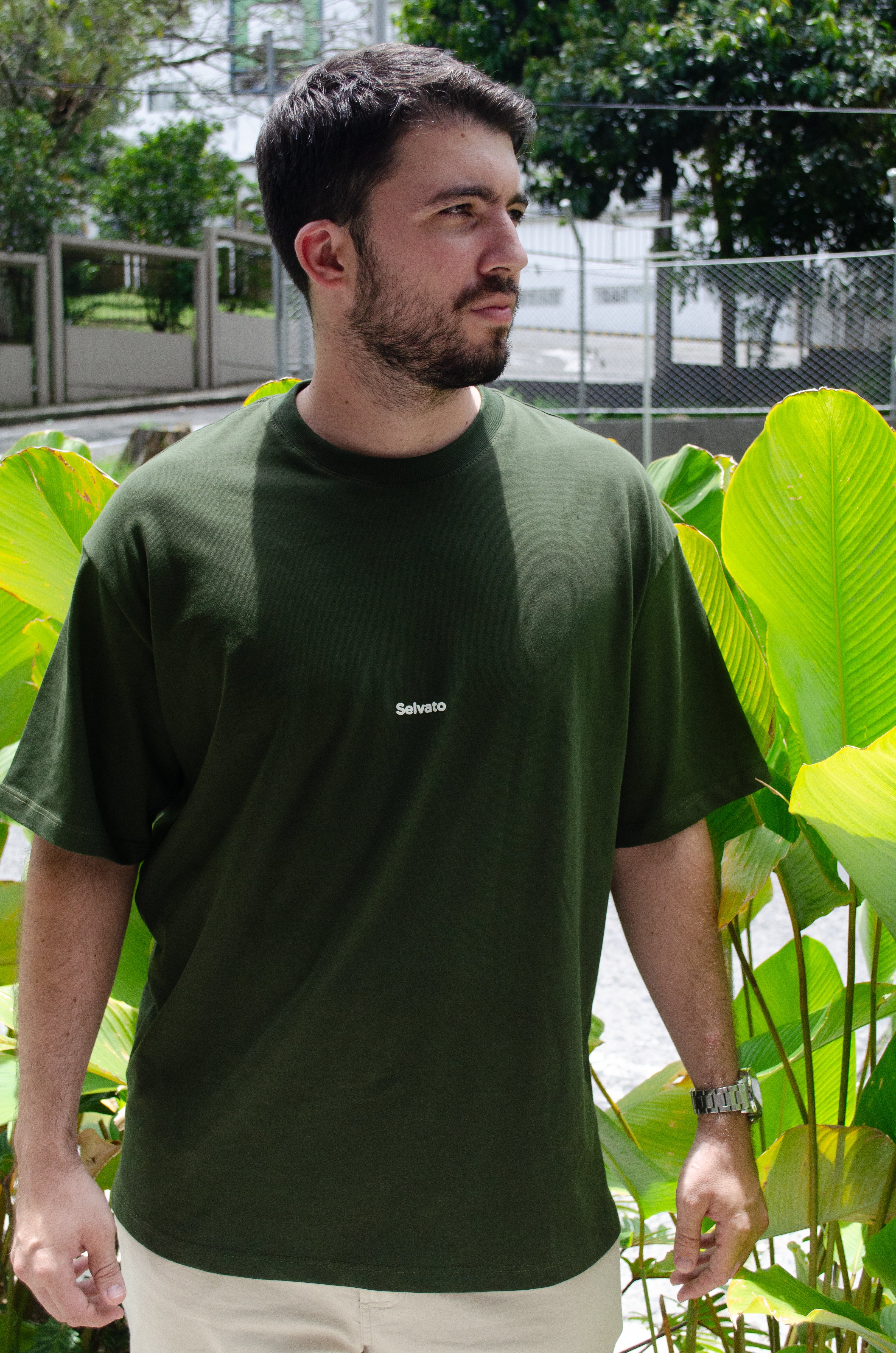 Camiseta Oversize Verde Militar
