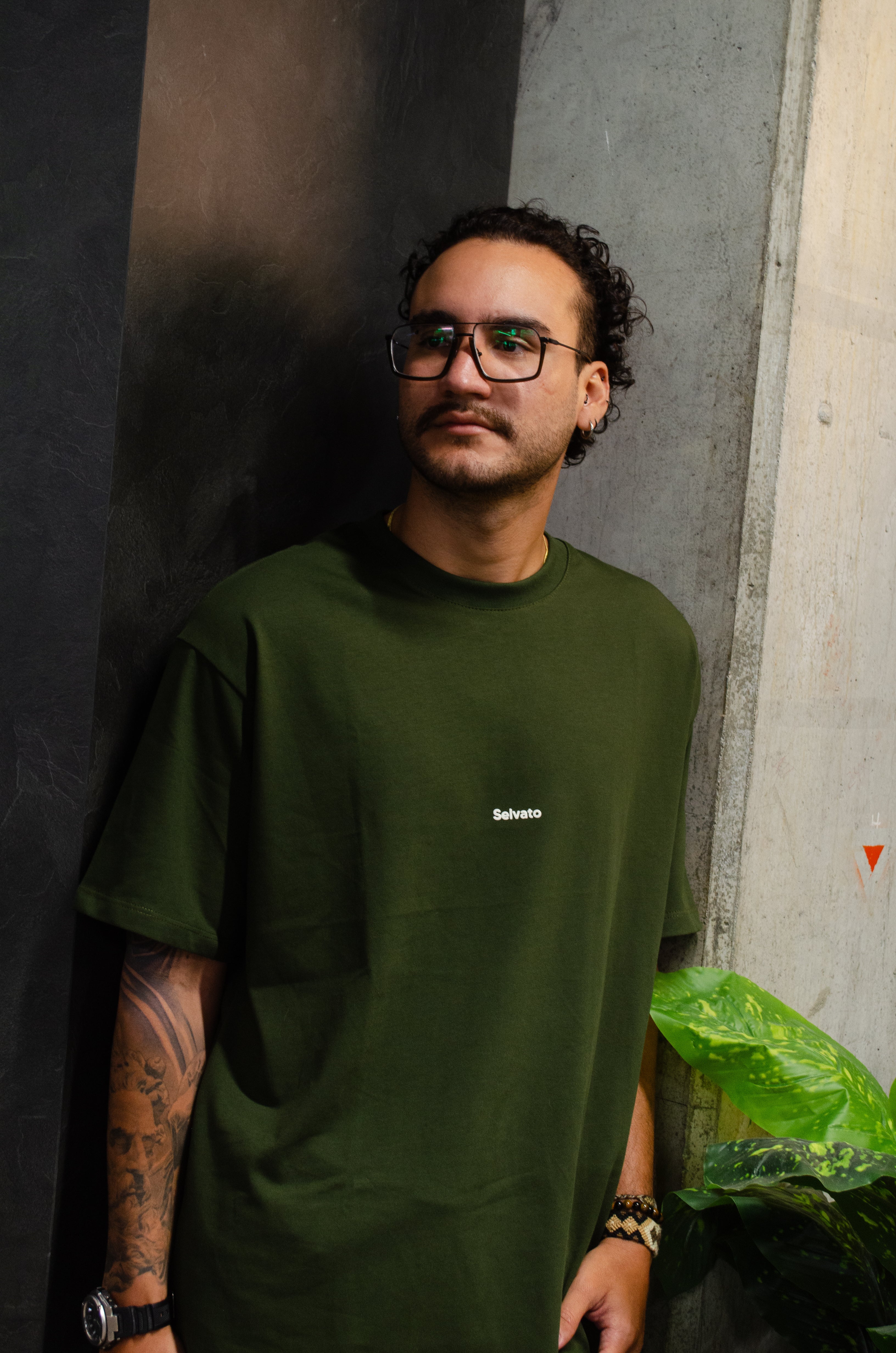 Camiseta Oversize Verde Militar