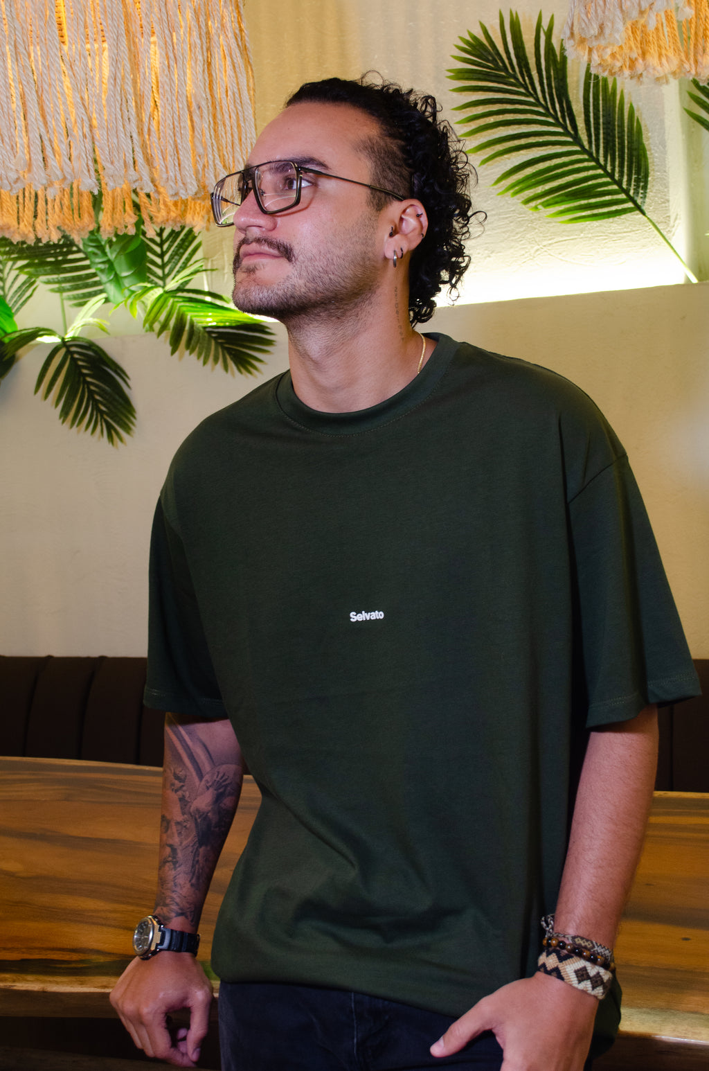 Camiseta Oversize Verde Militar