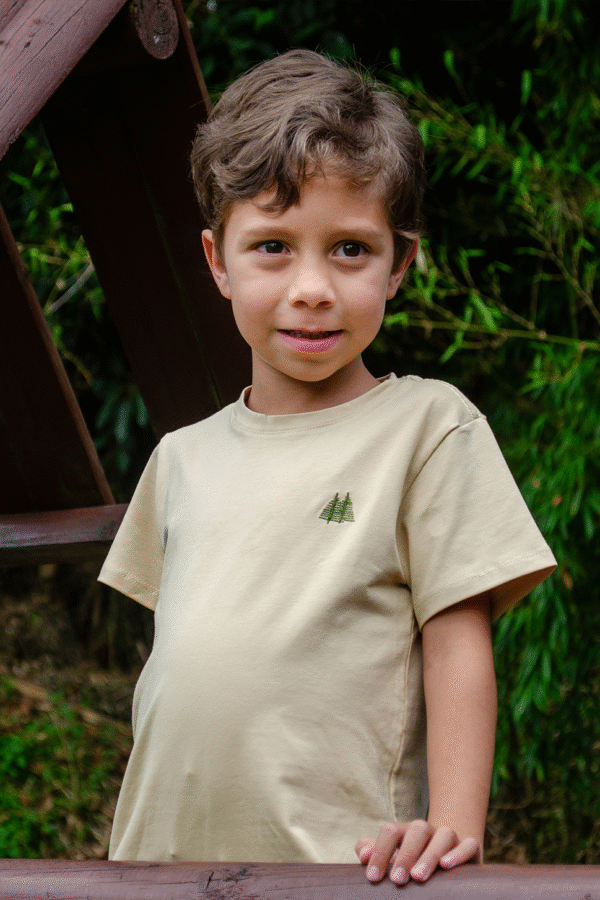 Camiseta para niño Cuello Redondo nude 95% algodón - Image 2