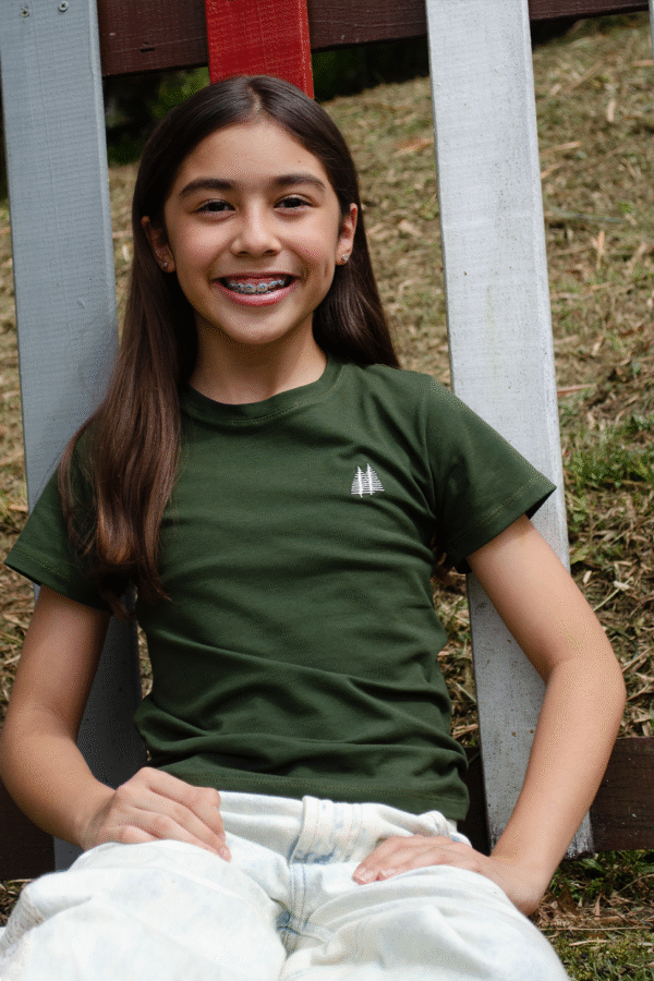 Camiseta para niño Cuello Redondo verde 95% algodón - Image 2