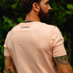 Camiseta para Hombre Cuello Redondo Rosado 95% algodón