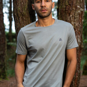 Camiseta Cuello Redondo Gris